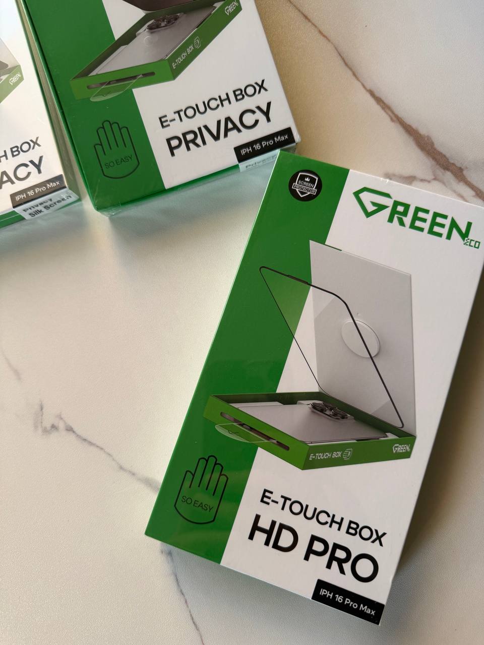 Green E-Touch Screen Protector โ HD & Privacy Ultra Toughened Glass