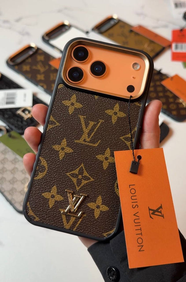 Luxury Designer-Inspired iPhone Cases - IPhone 14 pro max - Brown LV Wide