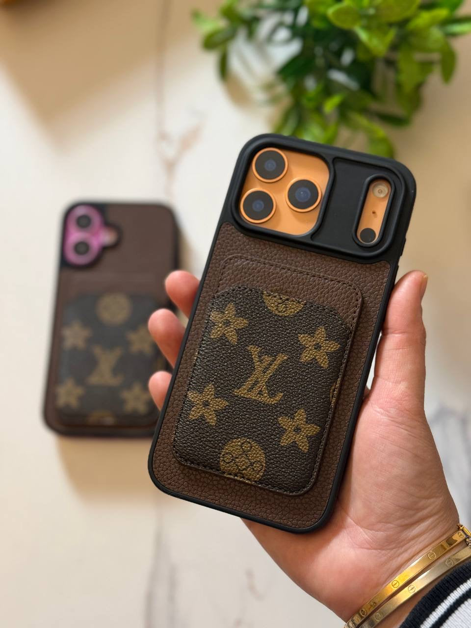 MagSafe Leather iPhone Case with Card Holder Wallet