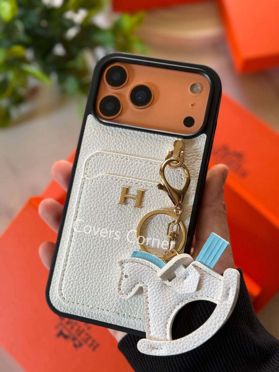 Luxury Leather iPhone Case with Card Holder