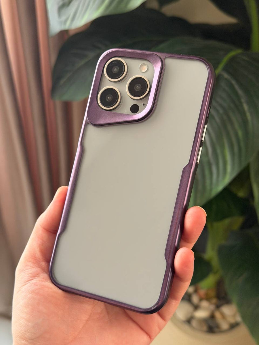 Metallic Frame Clear Phone Case