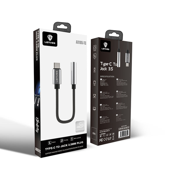 LENYES Type-C to 3.5mm Audio Adapter Cable