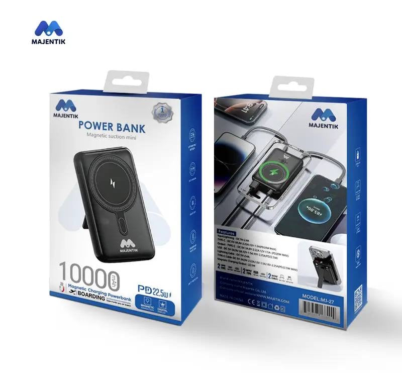 MAJENTIK Magnetic Suction Mini Power Bank - 10000mAh Capacity