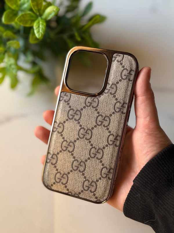 MONOGRAM LEATHER FINISH CASE - iPhone 14 Pro - Gucci