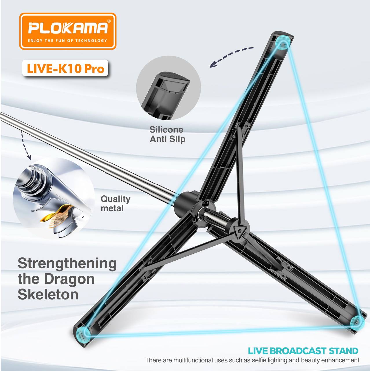 PLOKAMA LIVE-K10 Pro Live Broadcast Stand