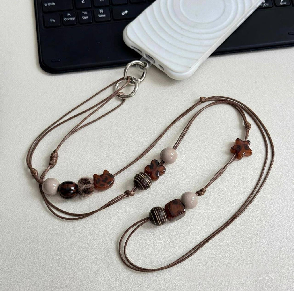 Beaded Crossbody Phone Lanyard - Long holder