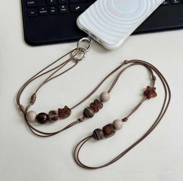 Beaded Crossbody Phone Lanyard - Long holder