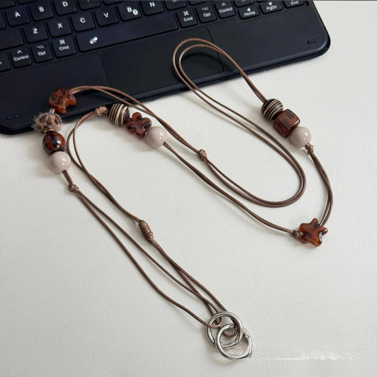 Beaded Crossbody Phone Lanyard - Long holder