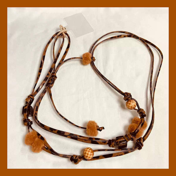 Leopard Print Decorative Phone Lanyard