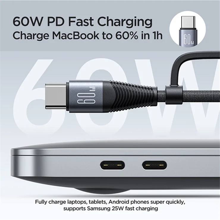 Joyroom SA37-2T2 Multi-Function Series 60W 4-in-1 Fast Charging Data Cable