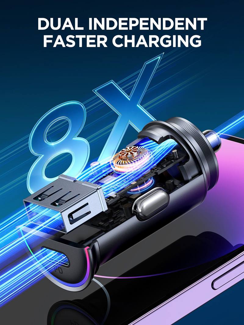 JOYROOM JR-CCN04 60W A+C Mini Metal Car Charger