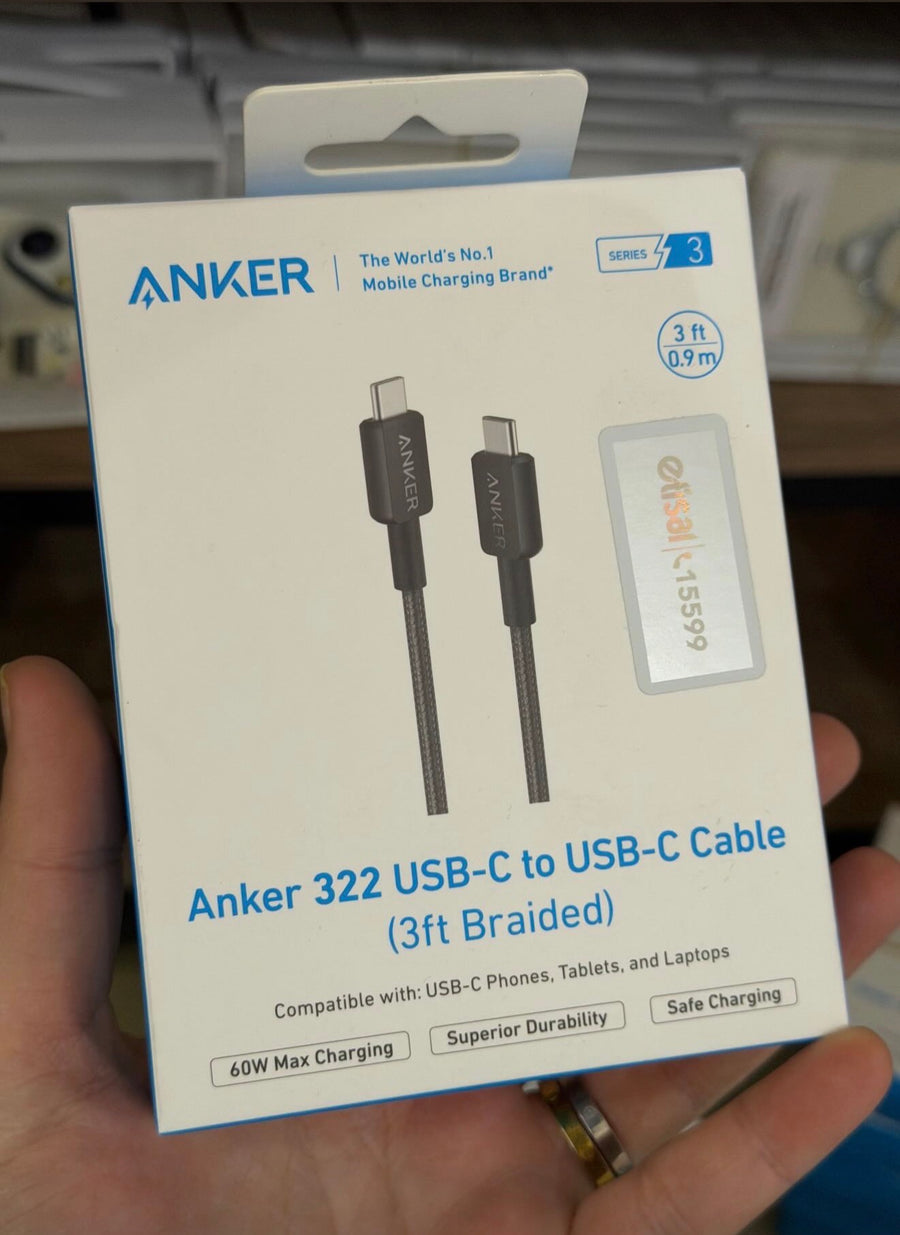 Anker USB-C to USB-C Cable (6 ft, 60W, Braided)
