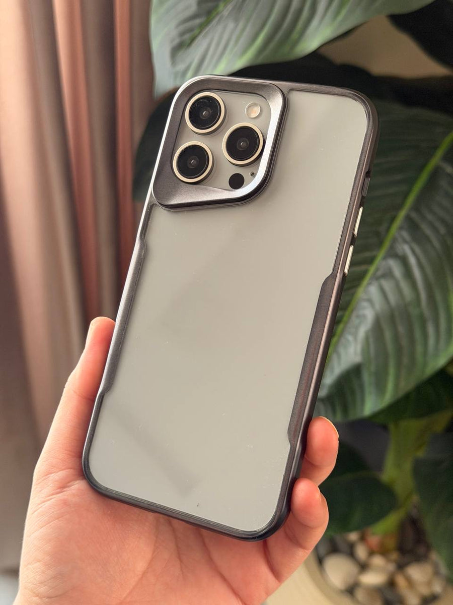 Metallic Frame Clear Phone Case