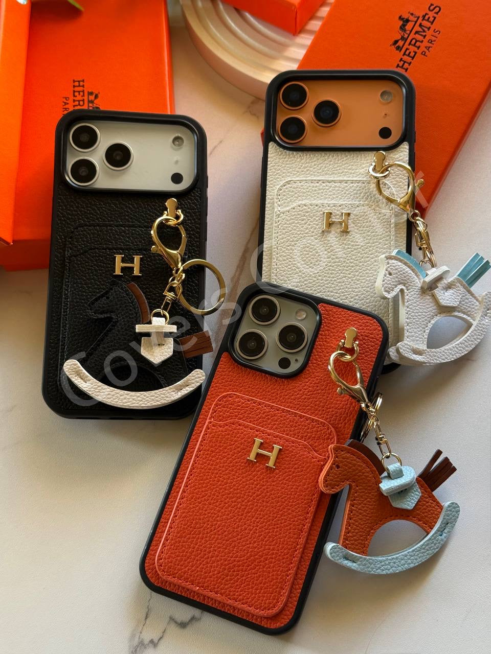 Luxury Leather iPhone Case with Card Holder