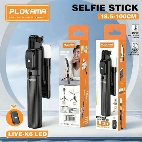 Selfie Stick Plokama LIVE-K6 LED