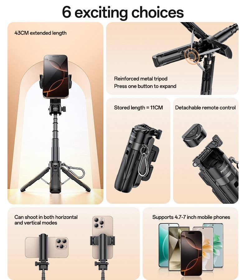 Yesido Compact Tripod Selfie Stick