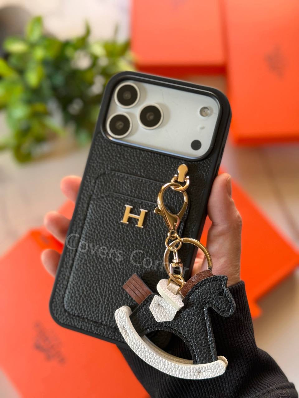 Luxury Leather iPhone Case with Card Holder