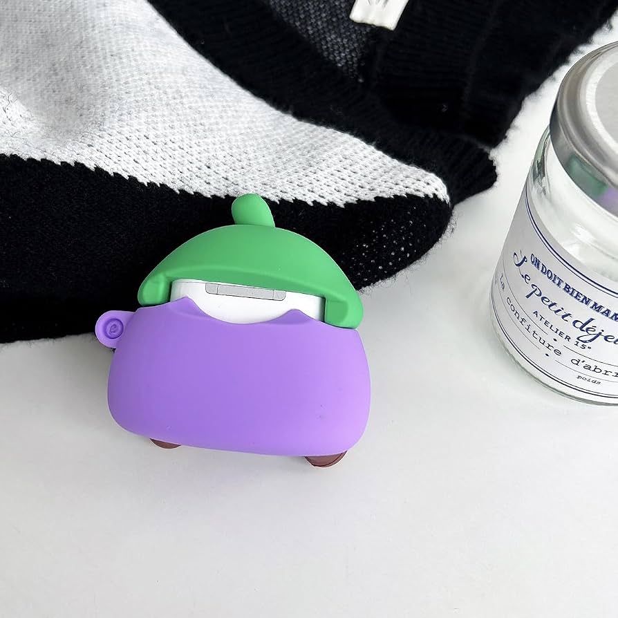 Cute Eggplant Silicone AirPods Case