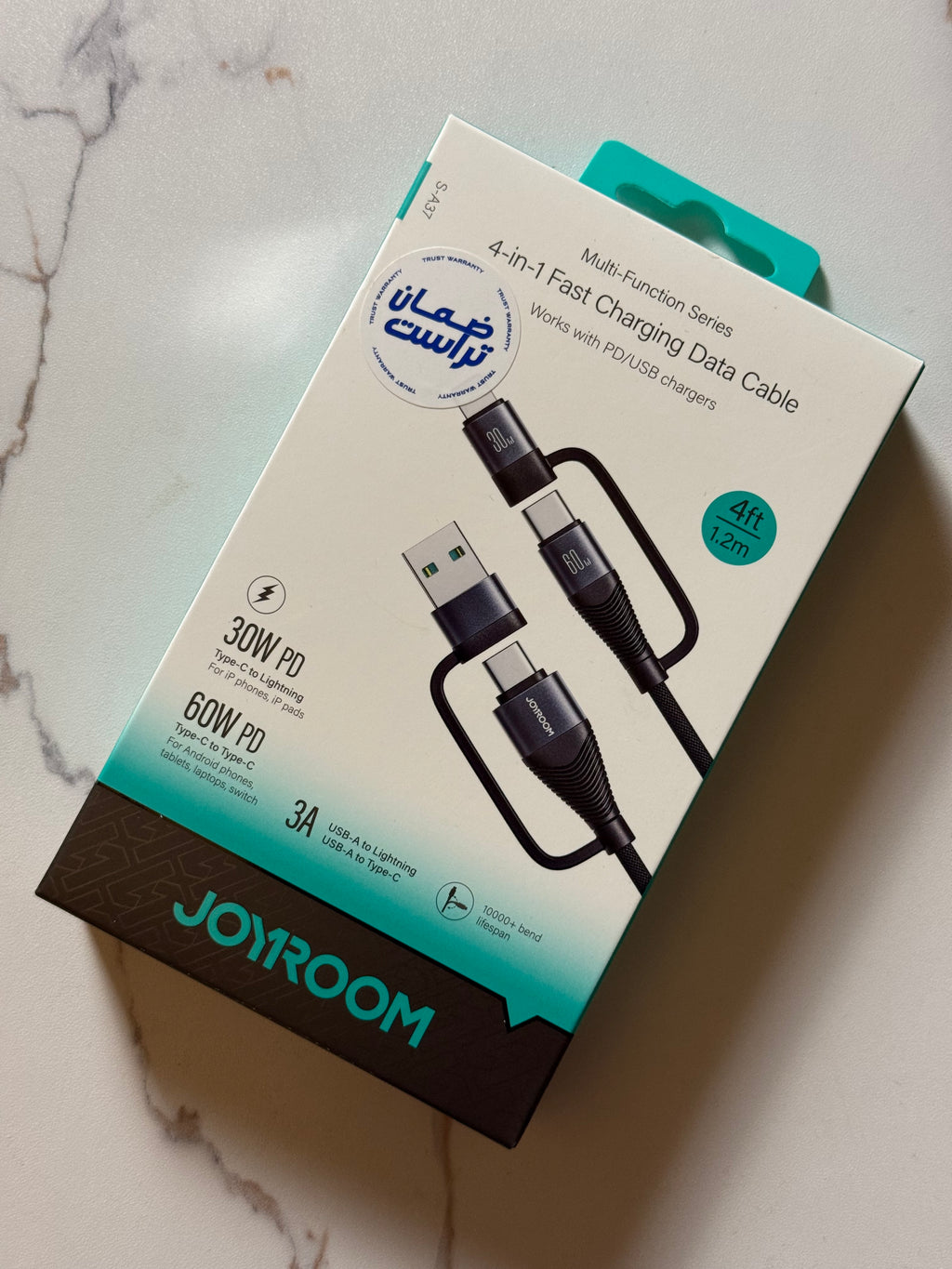 Joyroom SA37-2T2 Multi-Function Series 60W 4-in-1 Fast Charging Data Cable