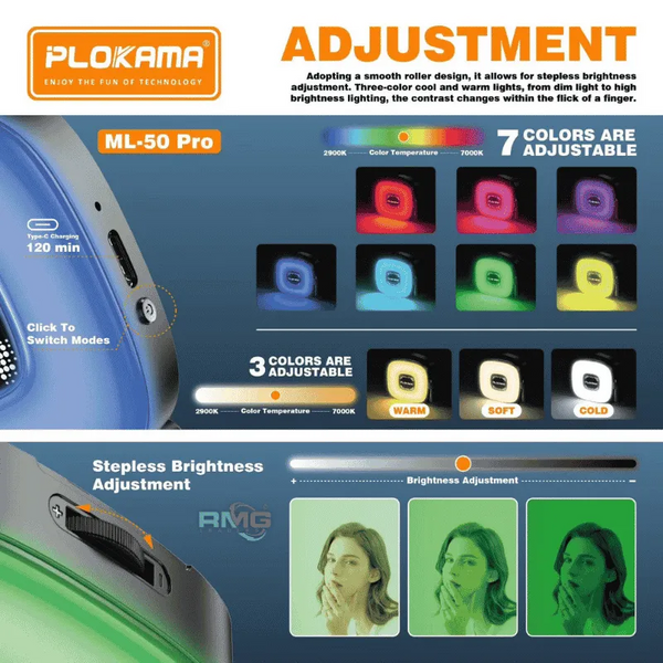 Plokama ML-50 Pro RGB Magnetic Fill Light
