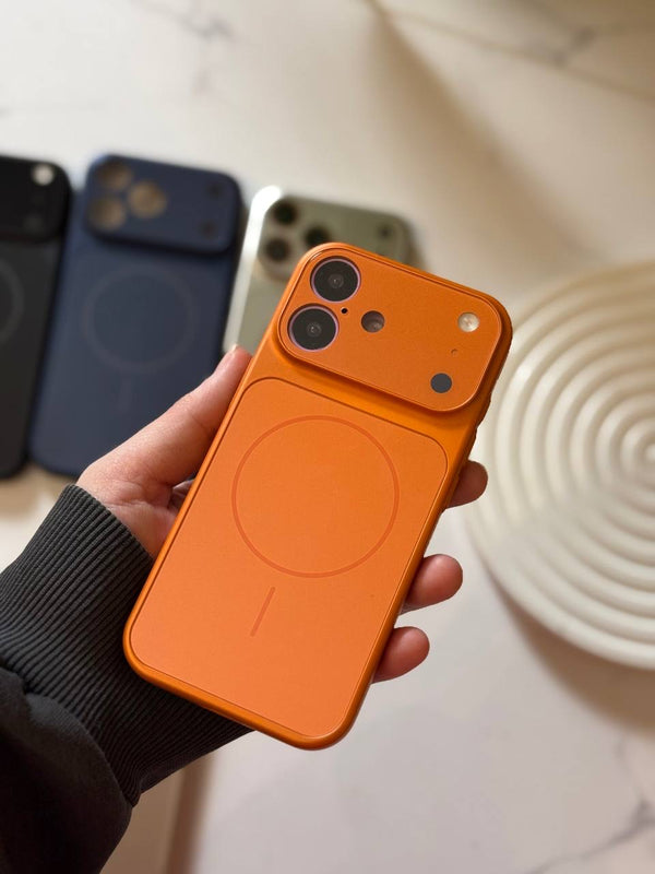 MagSafe Camera Protection Phone Case with Lens Cover - IPhone 17 - Orange