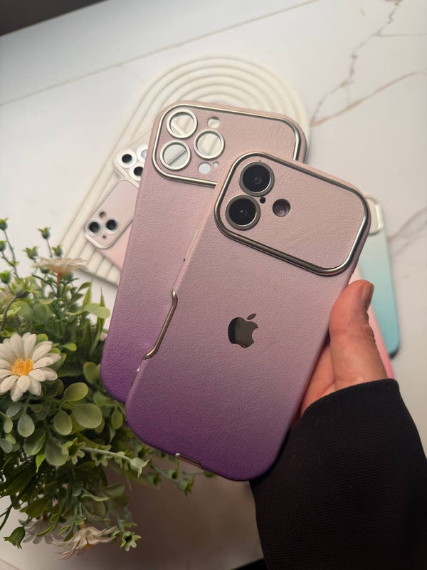 Gradient Leather iPhone Case - Violet Dusk / IPhone 17 Pro Max