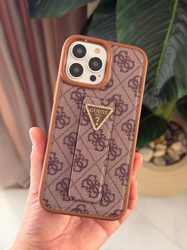 Patterned Luxury Phone Case - IPhone 15 pro max - Brown