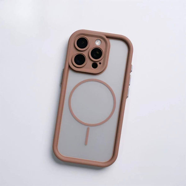 Clear MagSafe Phone Cases with Camera Protection - IPhone 17 pro max - Brown