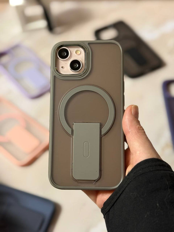 MagSafe Compatible iPhone Case with Built-in Kickstand - IPhone 14 pro max - Gray