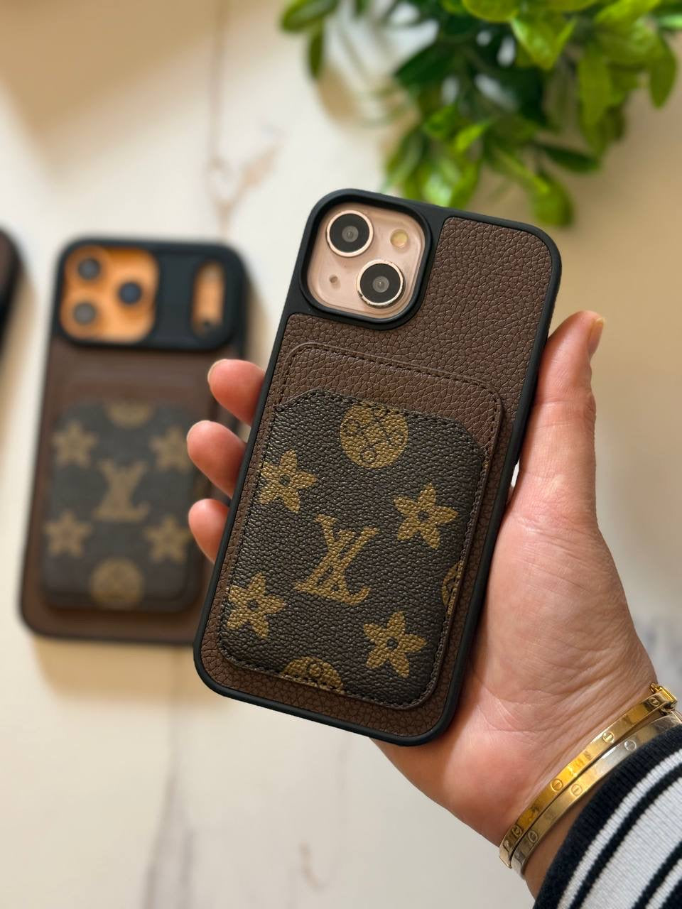 MagSafe Leather iPhone Case with Card Holder Wallet