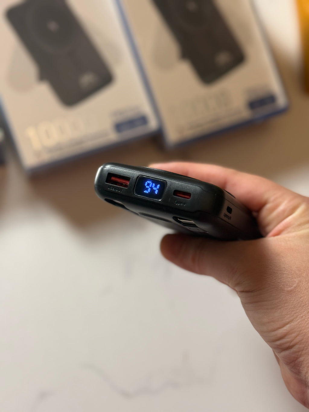 MAJENTIK Magnetic Suction Mini Power Bank - 10000mAh Capacity