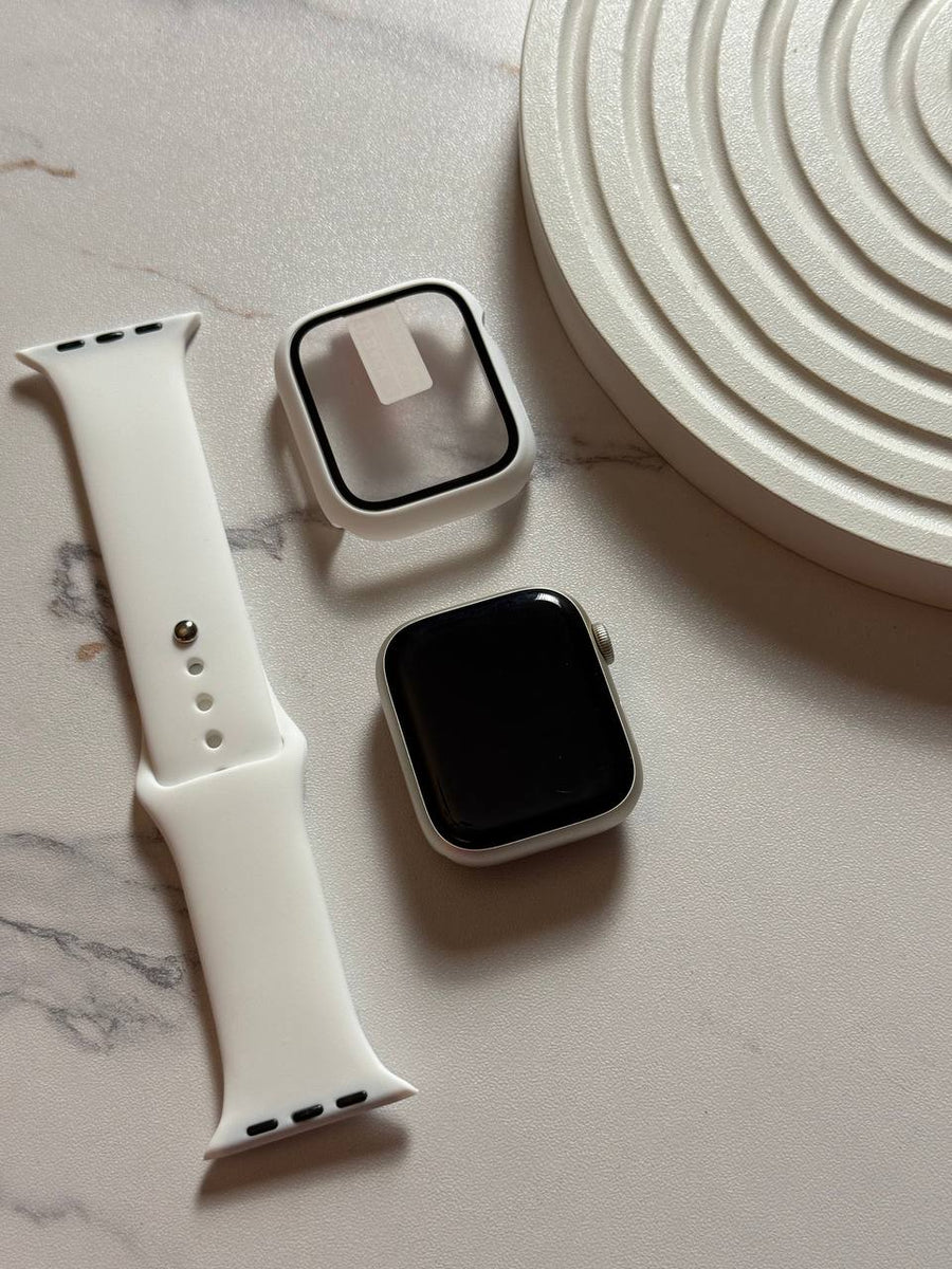 Apple Watch Sport Band with Screen Protector Case Set