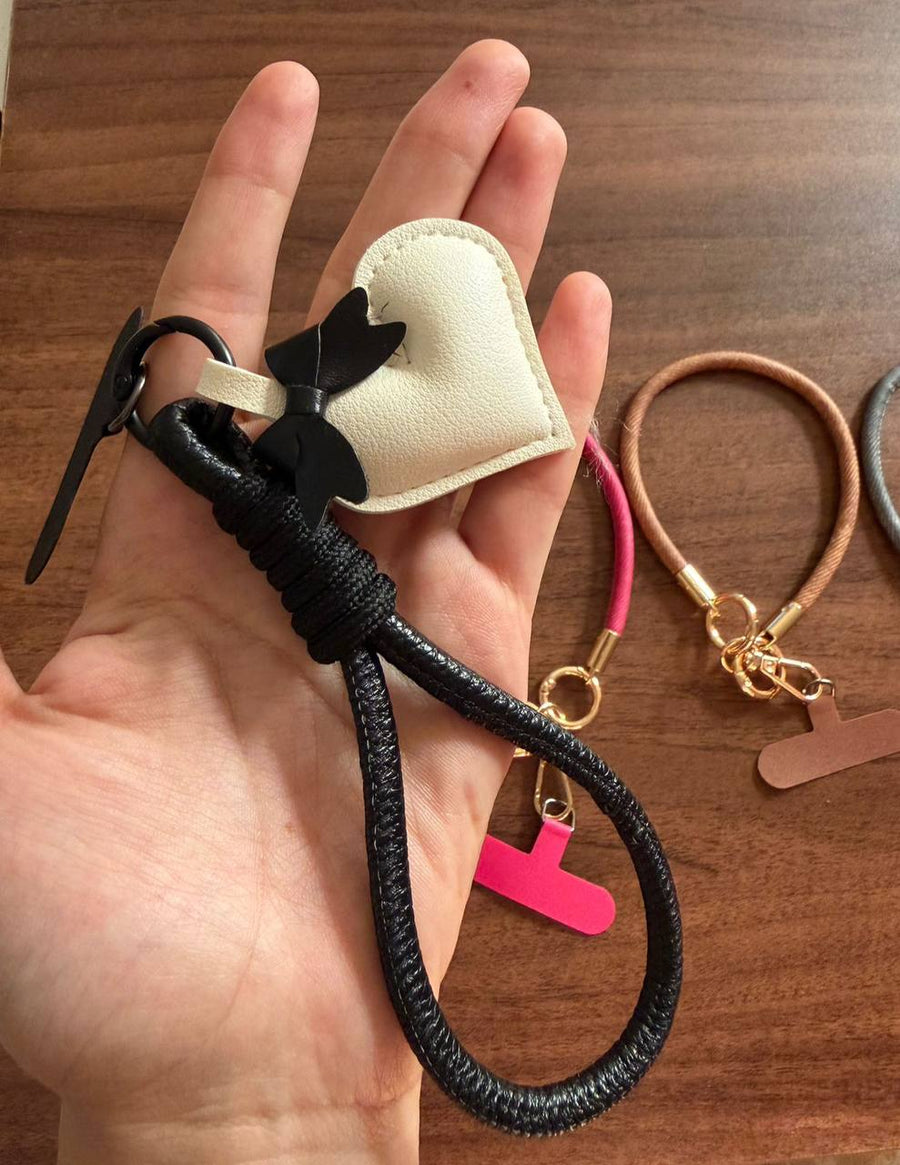 Heart Charm Phone Wrist Strap