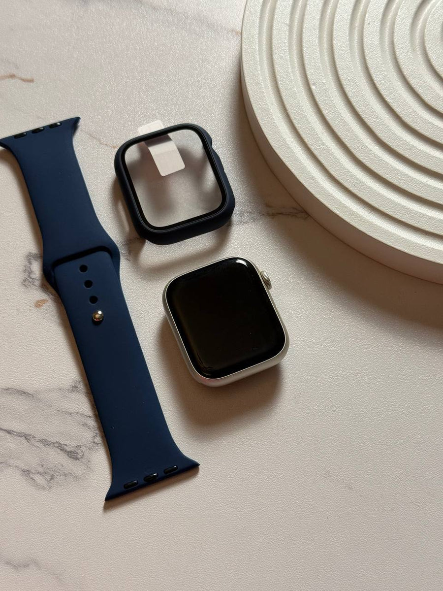 Apple Watch Sport Band with Screen Protector Case Set