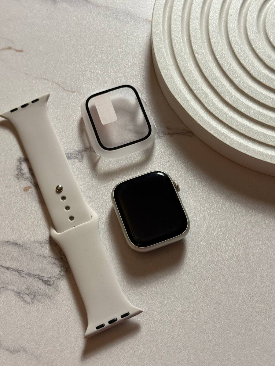 Apple Watch Sport Band with Screen Protector Case Set