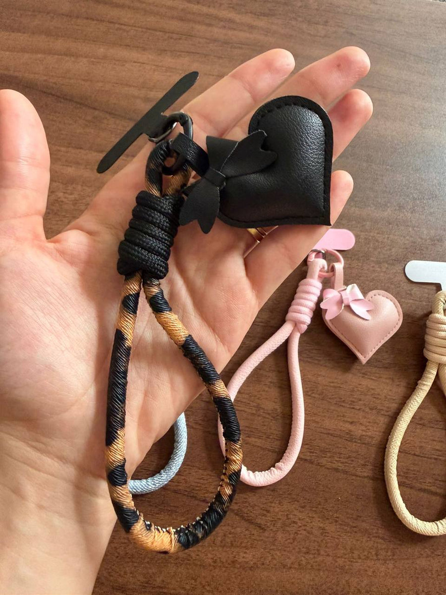 Heart Charm Phone Wrist Strap