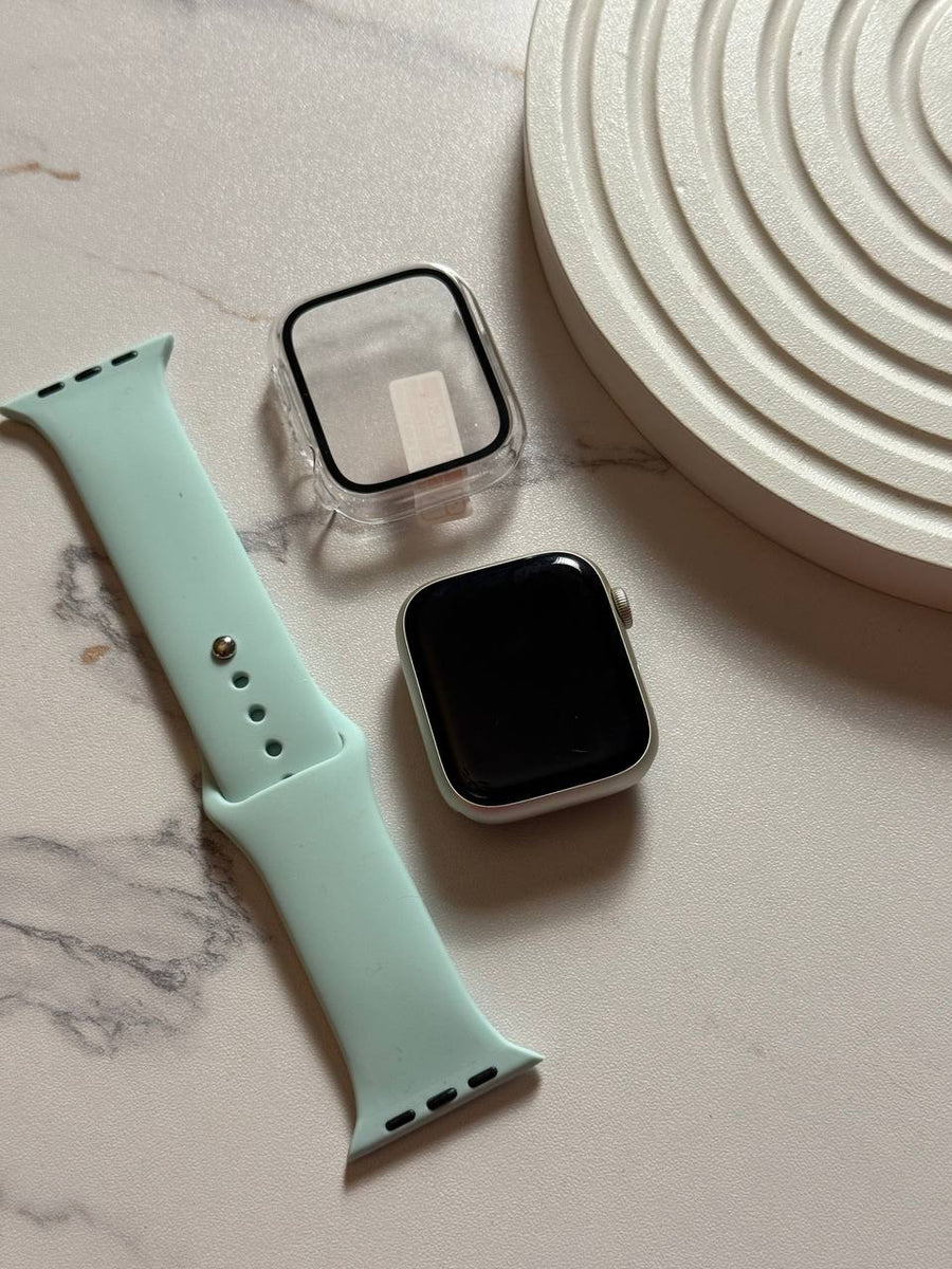 Apple Watch Sport Band with Screen Protector Case Set
