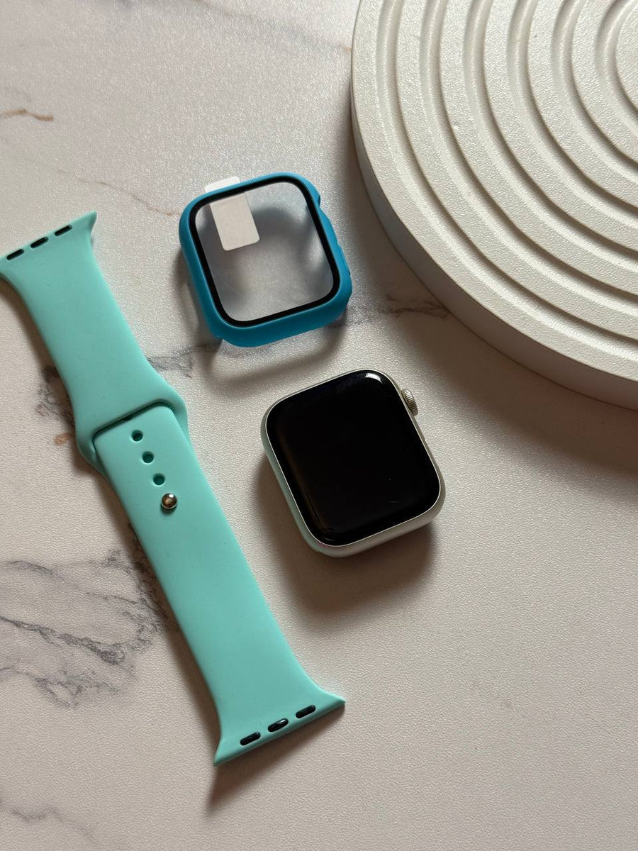 Apple Watch Sport Band with Screen Protector Case Set