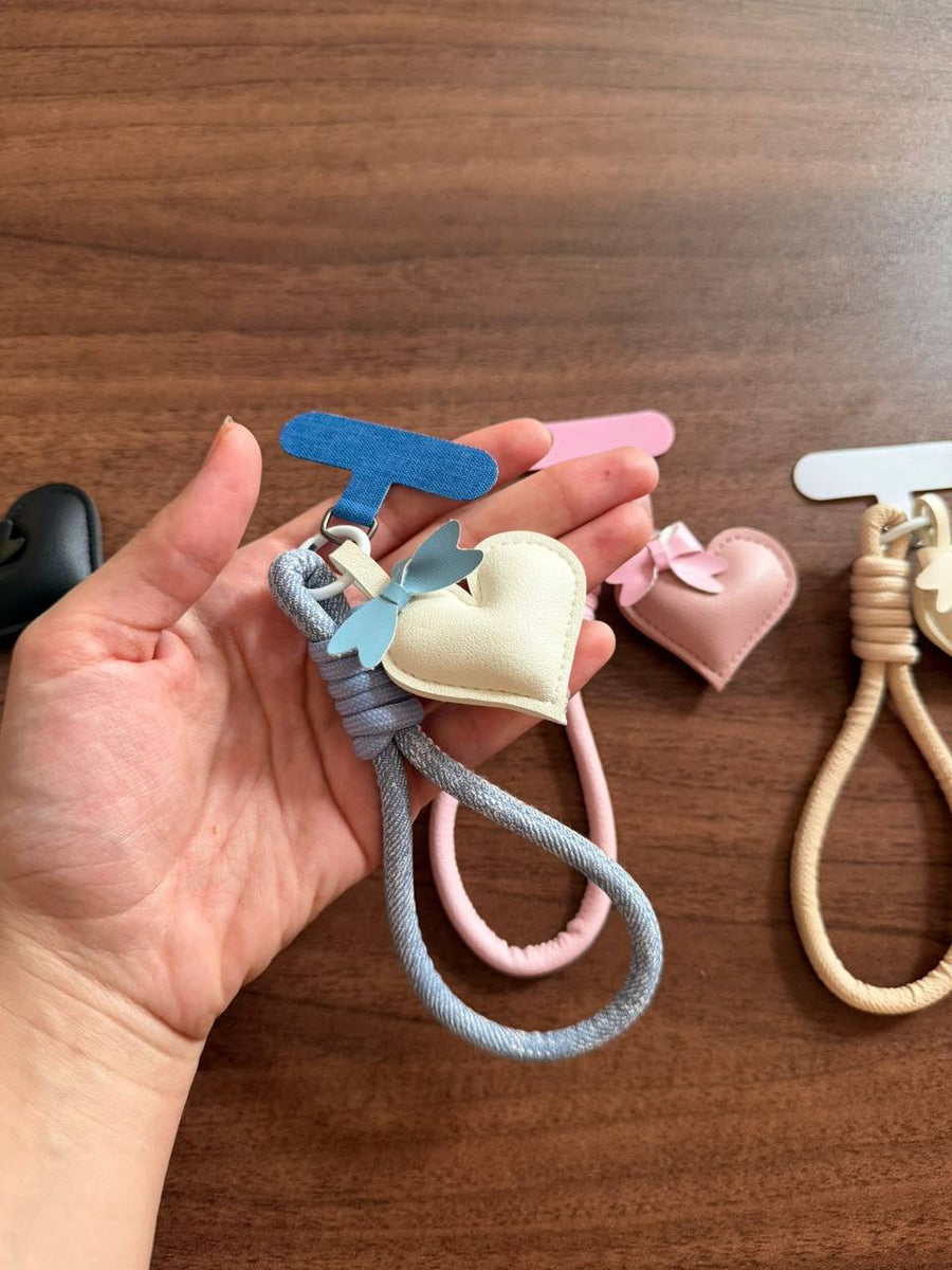 Heart Charm Phone Wrist Strap