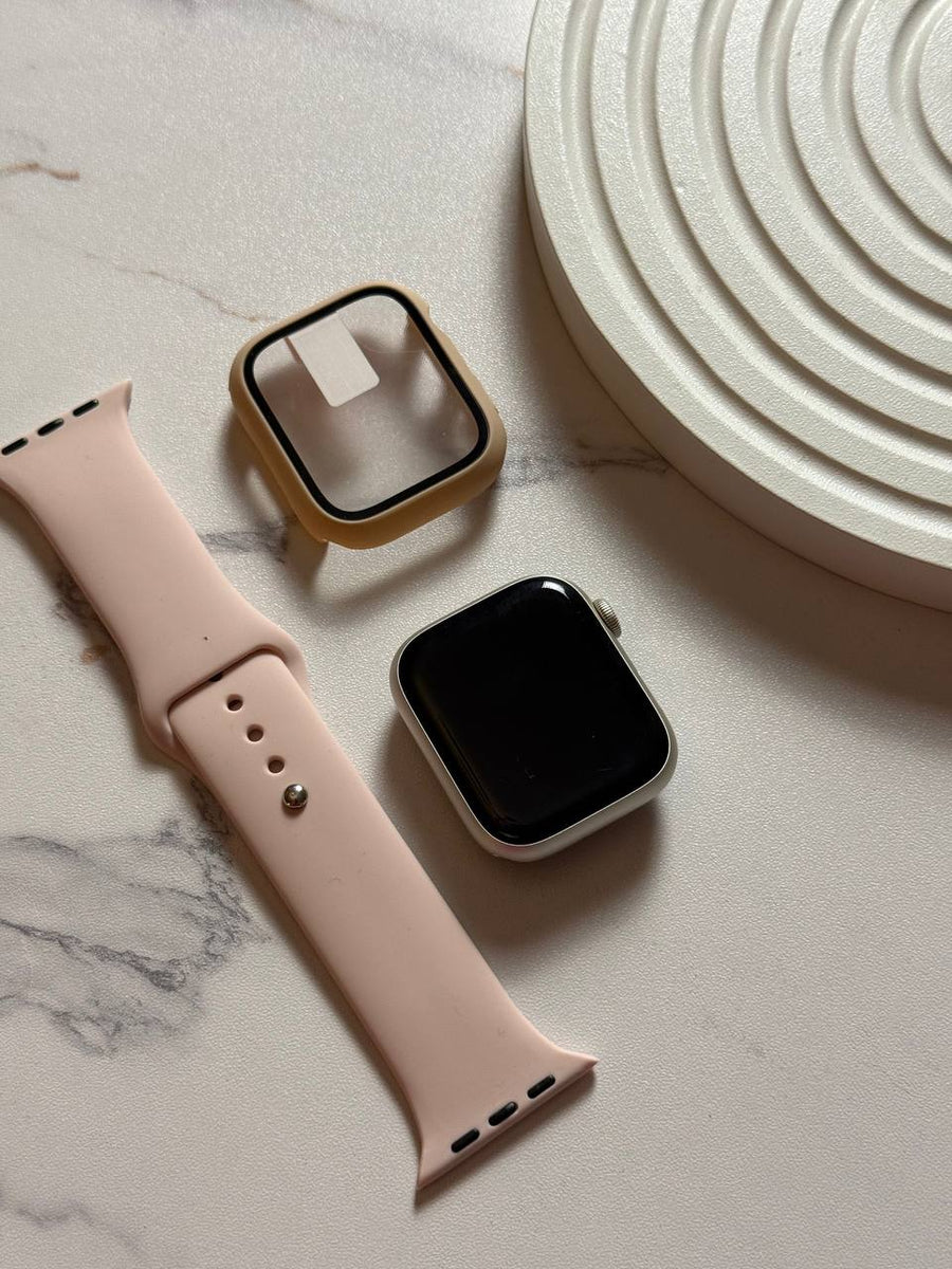 Apple Watch Sport Band with Screen Protector Case Set