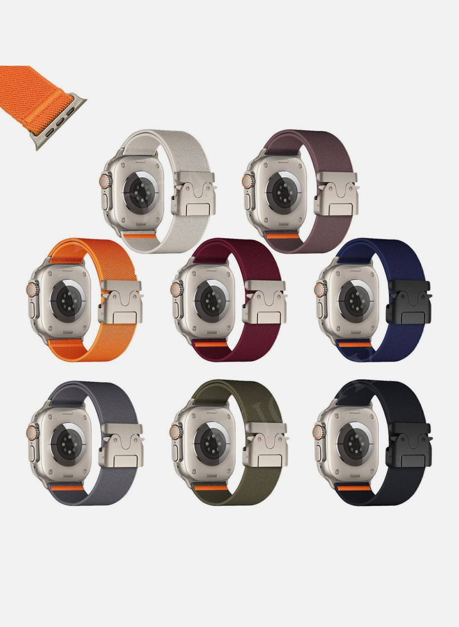 Nylon Sport Watch Band with Secure Parachute Buckle for Apple Watch