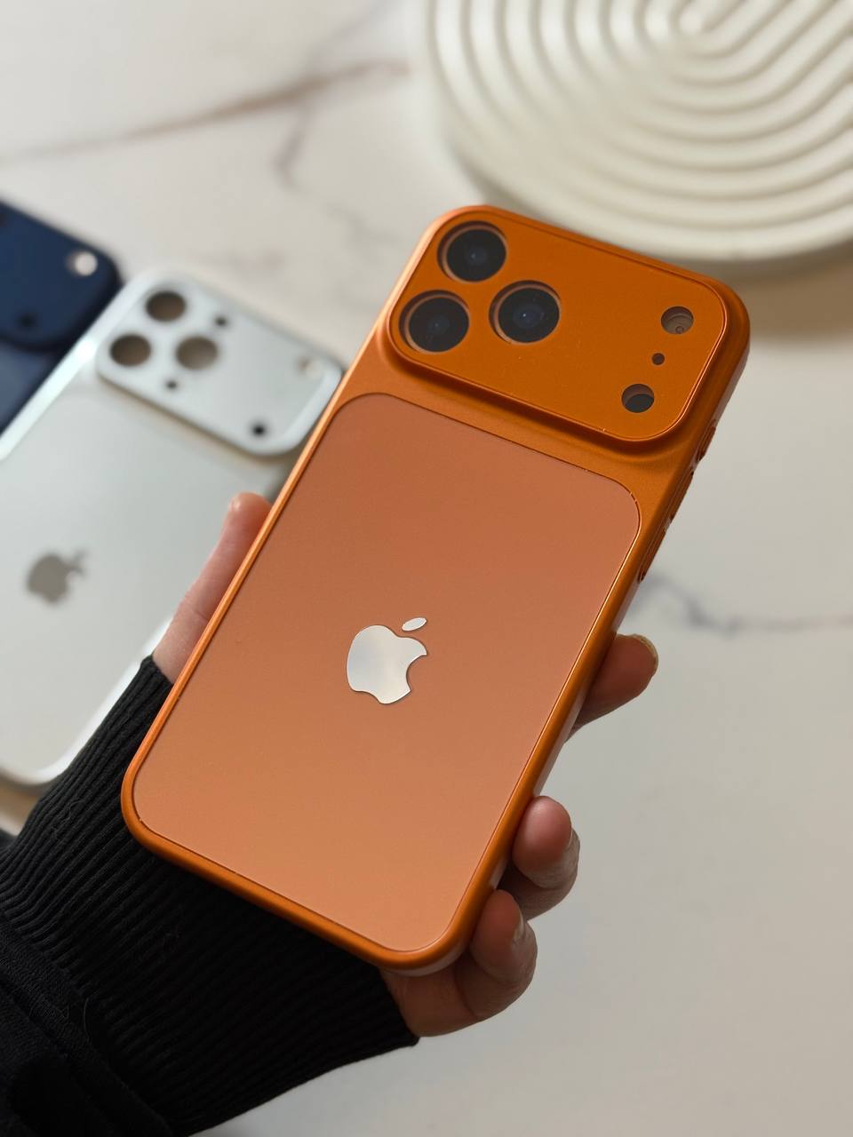 IPhone Case with Camera Lens Protection Apple Logo