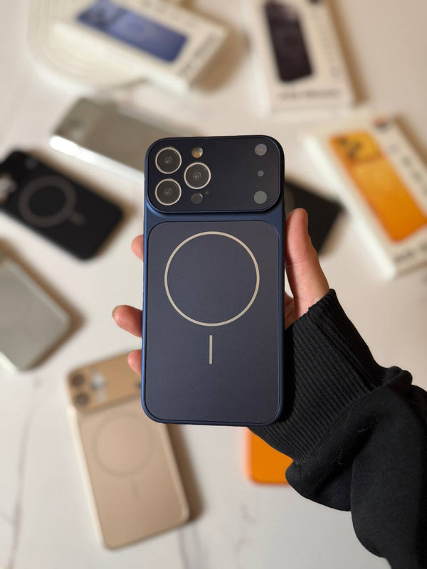 MagSafe Compatible iPhone Case with Camera Lens Protector - IPhone 16 pro max - Blue