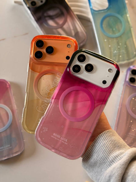 Gradient MagSafe Glitter Phone Case