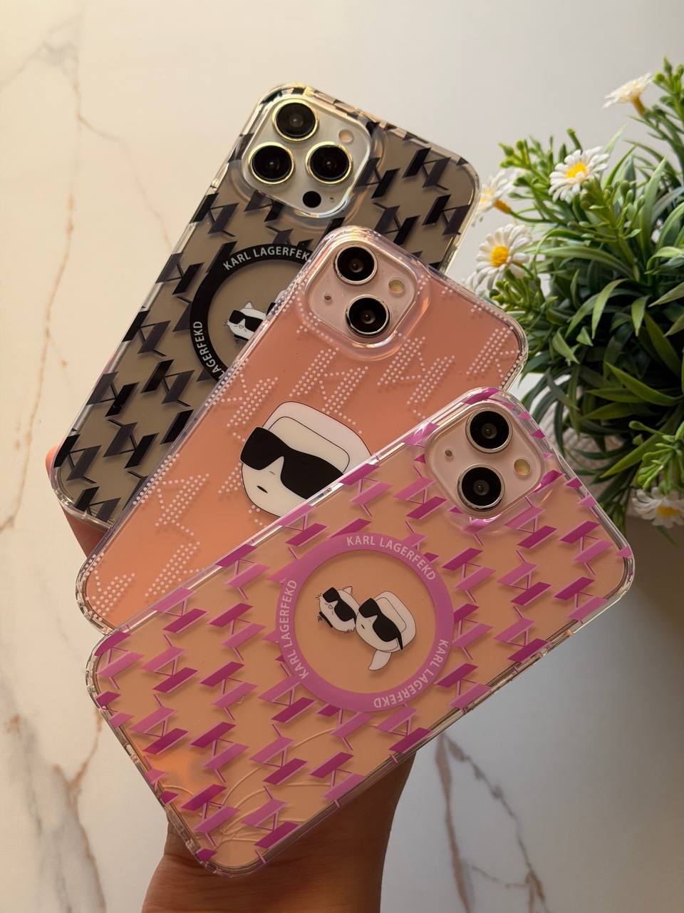 Karl Style Transparent Shockproof iPhone Case