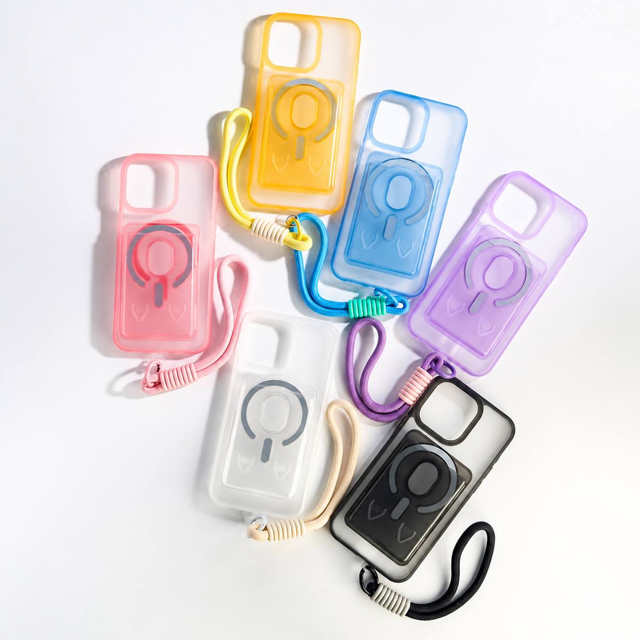 MagSafe Card Holder Phone Case with Wrist Strap