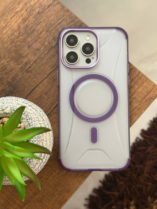 MagSafe Clear Phone Case with Colored Frame