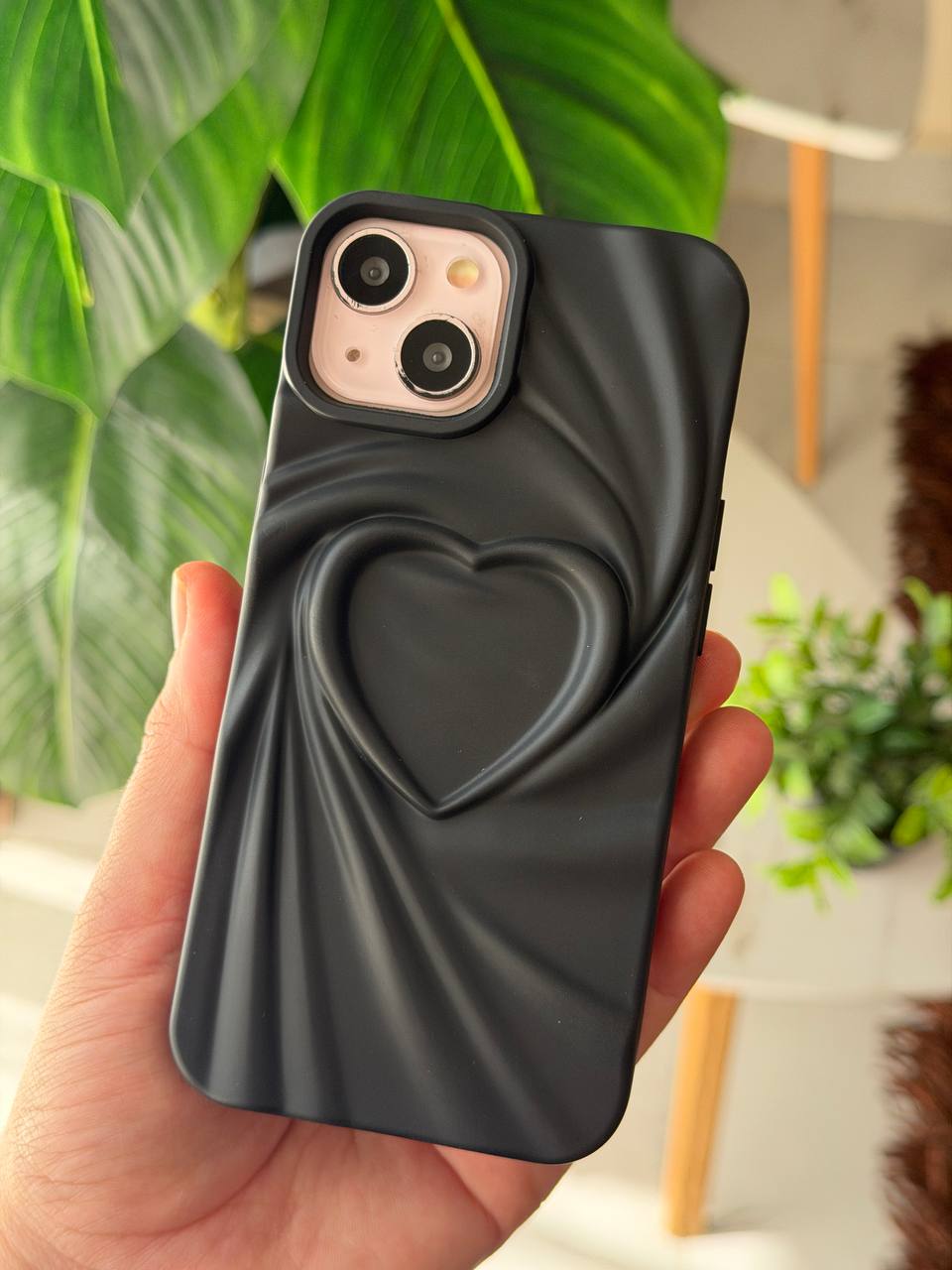 3D Heart Silicone Phone Case