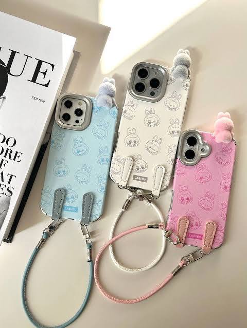Cute Bunny Phone Case with Wrist Strap
