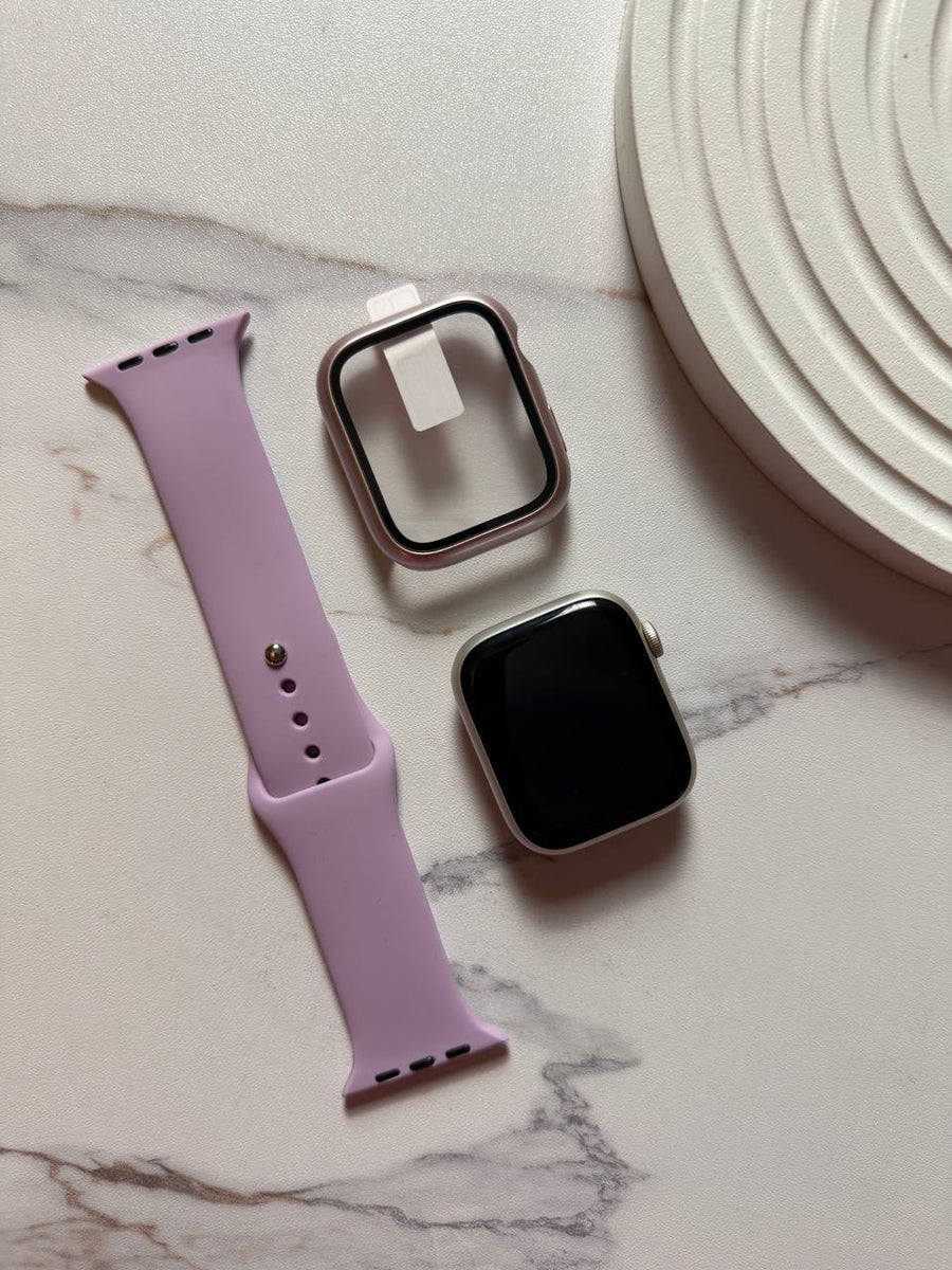 Apple Watch Sport Band with Screen Protector Case Set